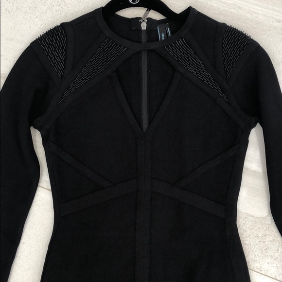 Marciano Dresses & Skirts - Marciano mini black long sleeve dress size S